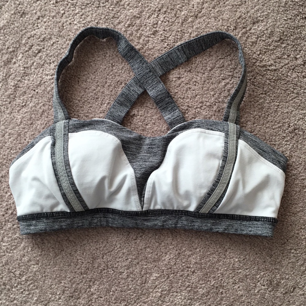 Lululemon Gray/White Sports Bra